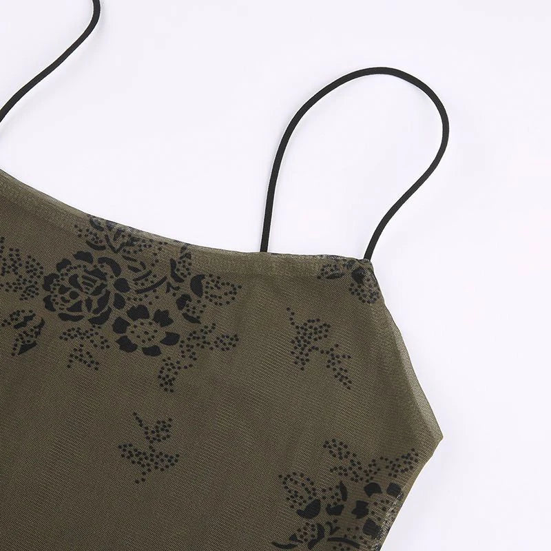Bianca® | Vintage floral lace dress with sheer overlay