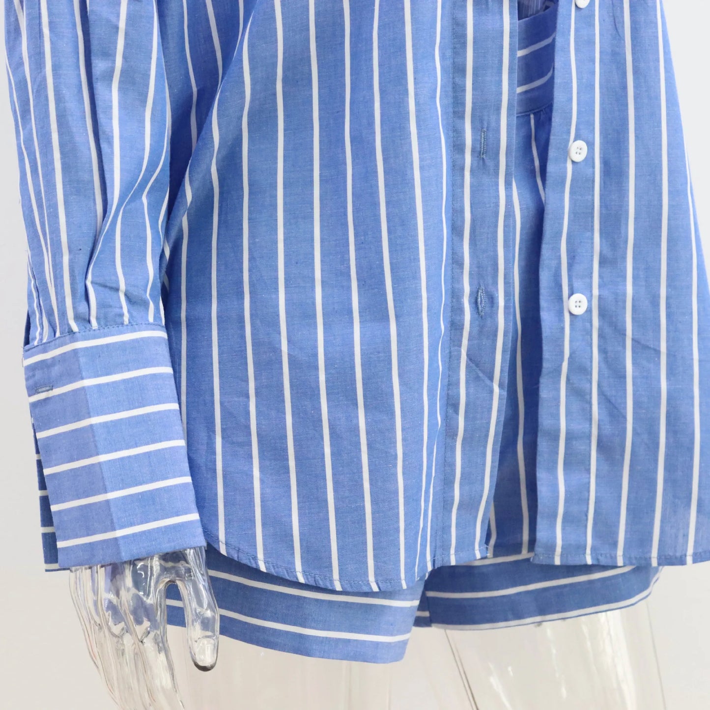 Ariana® | Stylish striped cotton shirt and shorts set