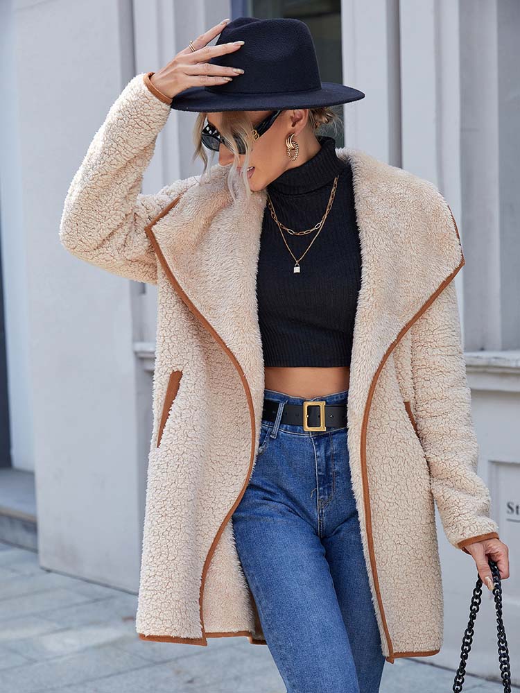 Angeline's® | Luxury velvet winter trench coat for women