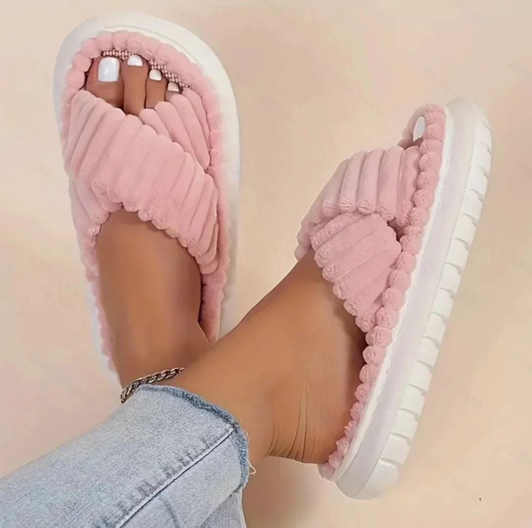 Betsabé® | Casual Open Toe Plush Slippers