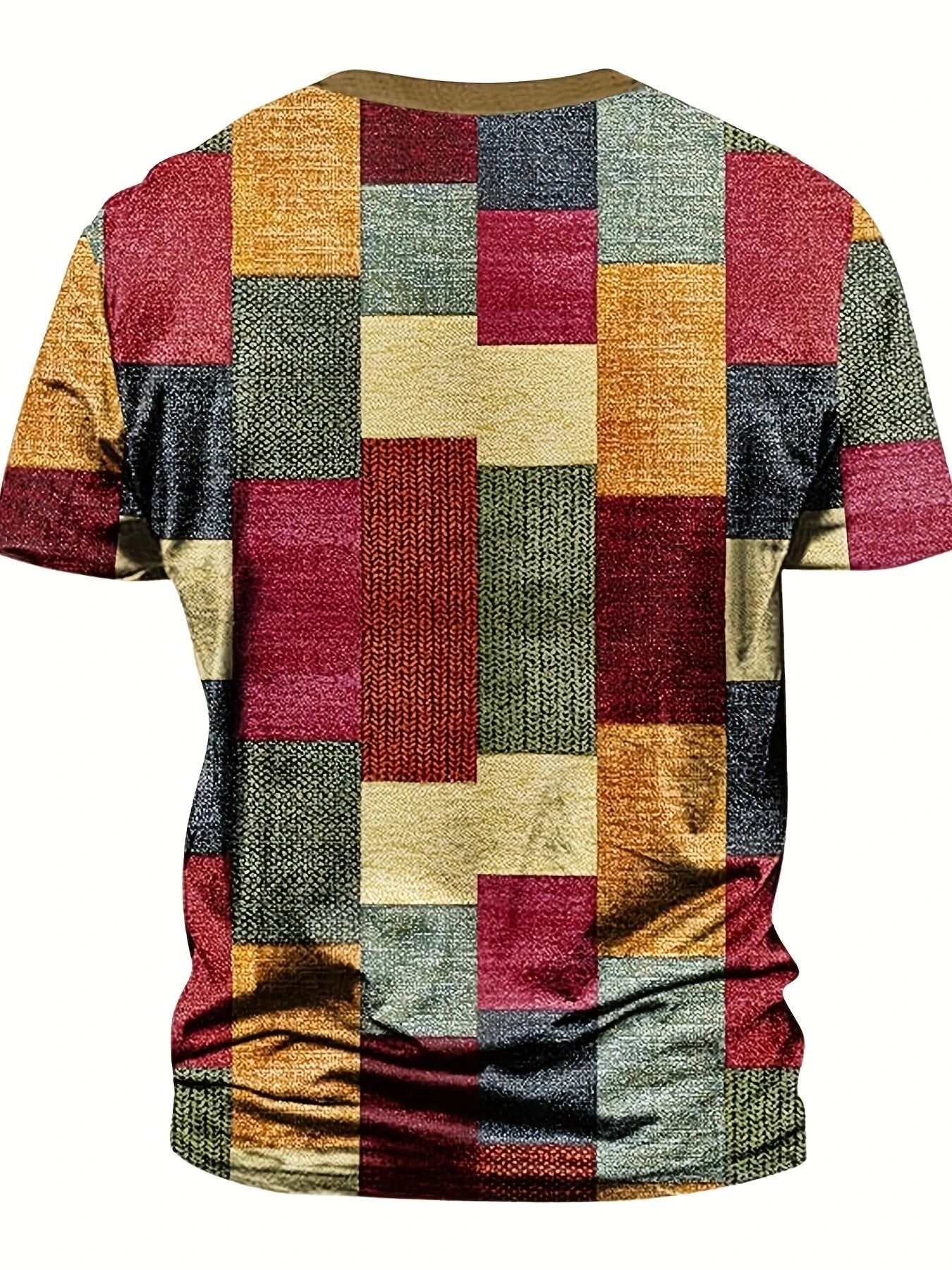 Maron | Stylish Patchwork Henley Shirt