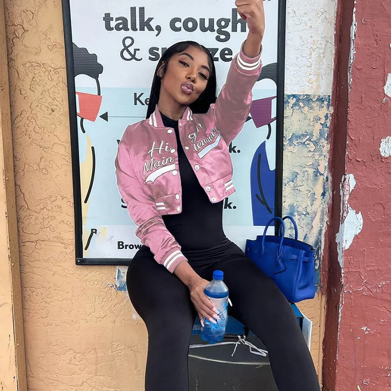 Catalina® | Embroidered short baseball jacket