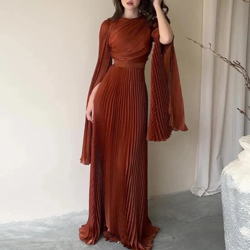 Cassandra® | Elegant long pleated dress for women