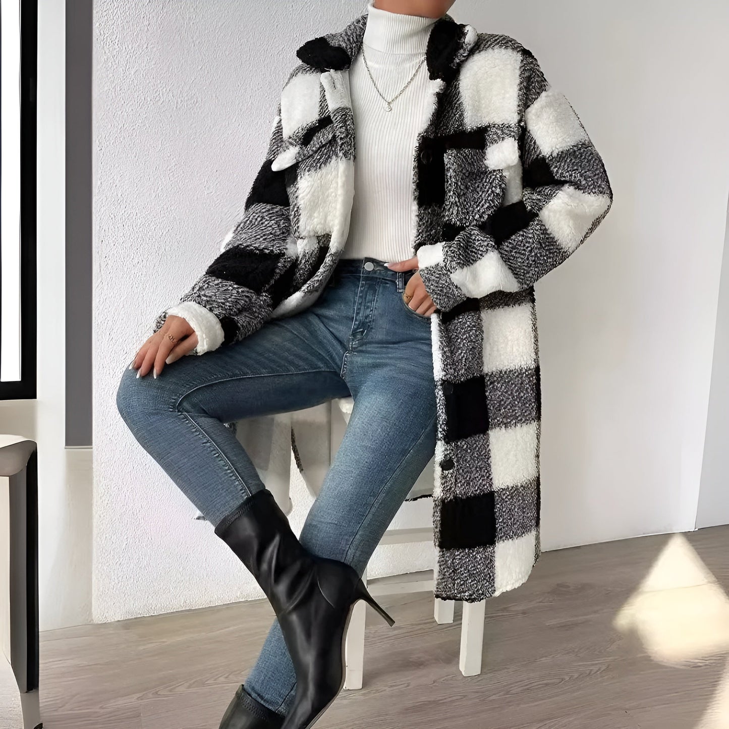 Ariadna® | Long checked coat