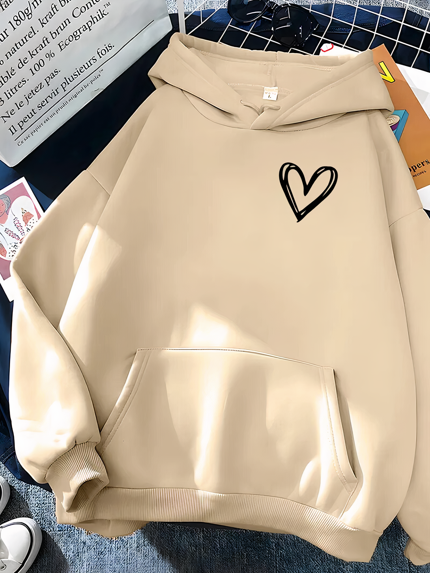 Dora® | Women's heart print hoodie