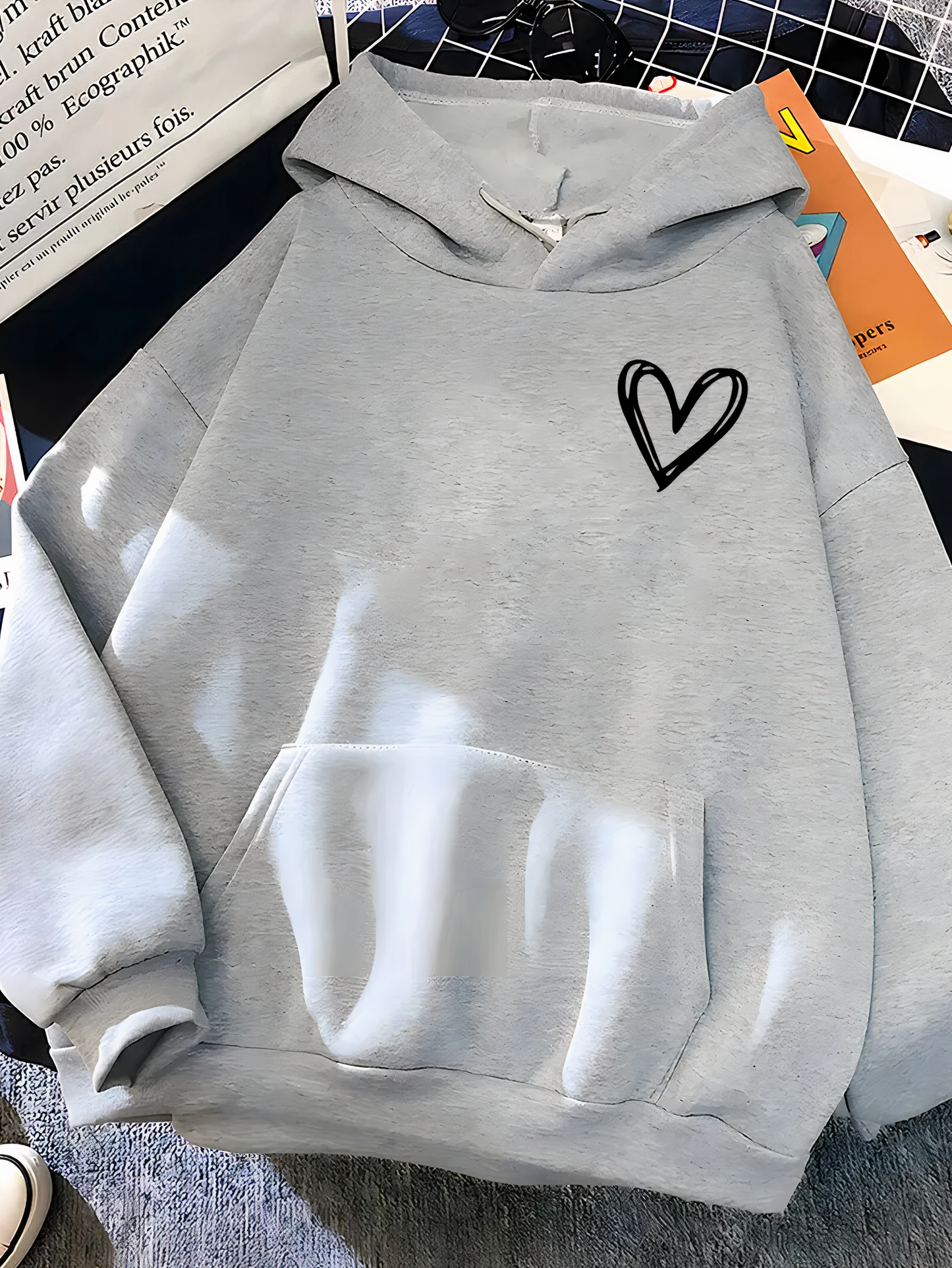 Dora® | Women's heart print hoodie