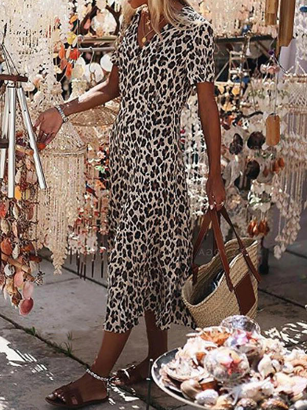 Alina® | Long Dress With Leopard Print
