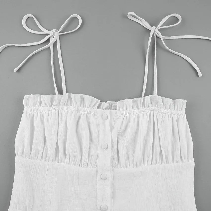 Bianca® | White summer dress with lace