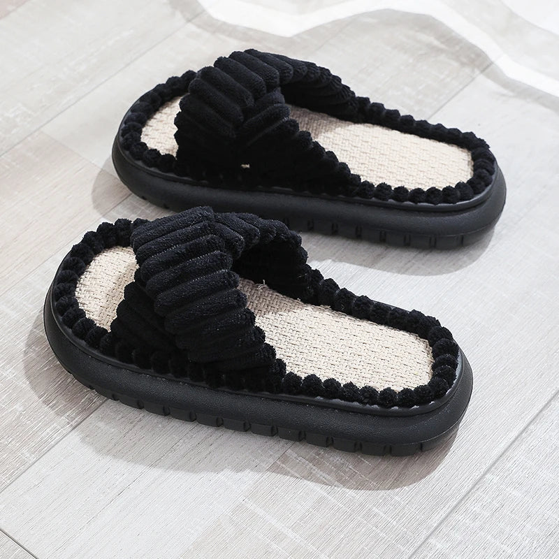 Betsabé® | Casual Open Toe Plush Slippers