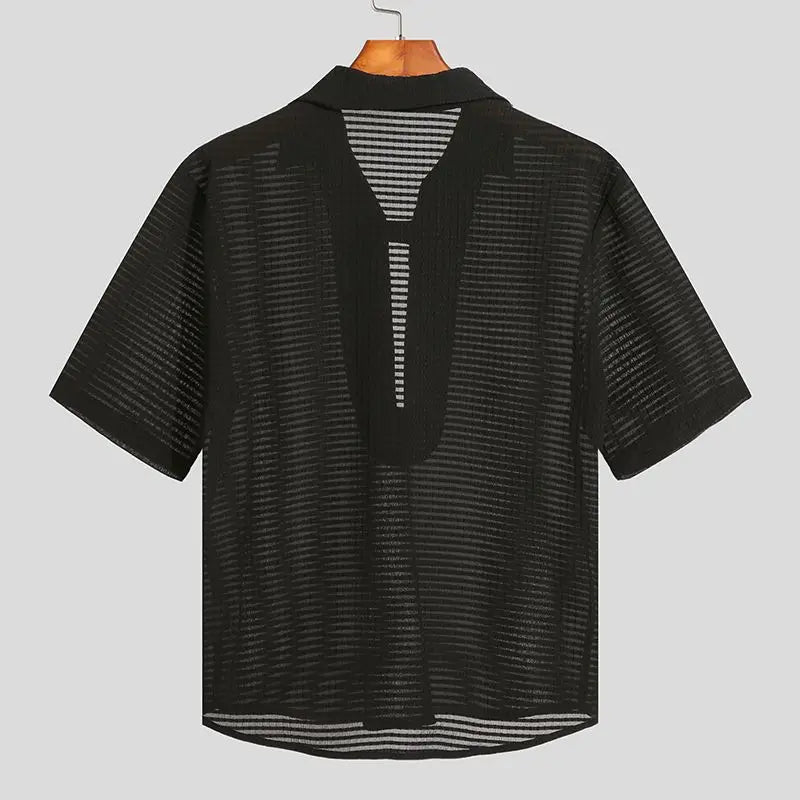 Ciara® | Striped shirt with long sleeves and lapels