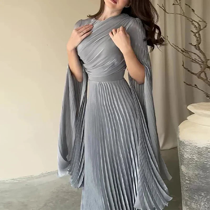 Cassandra® | Elegant long pleated dress for women