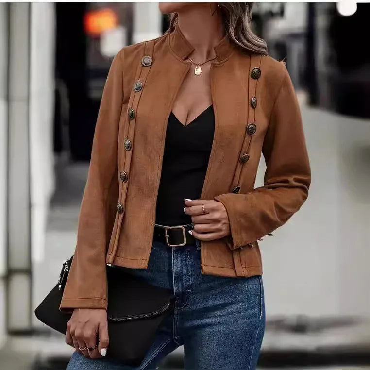 Eira® | Winter coat for women with high collar and buttons