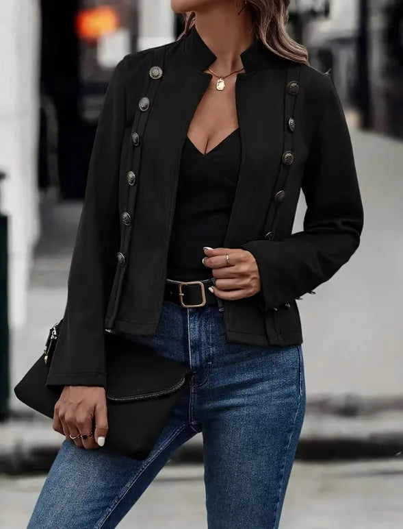 Eira® | Winter coat for women with high collar and buttons