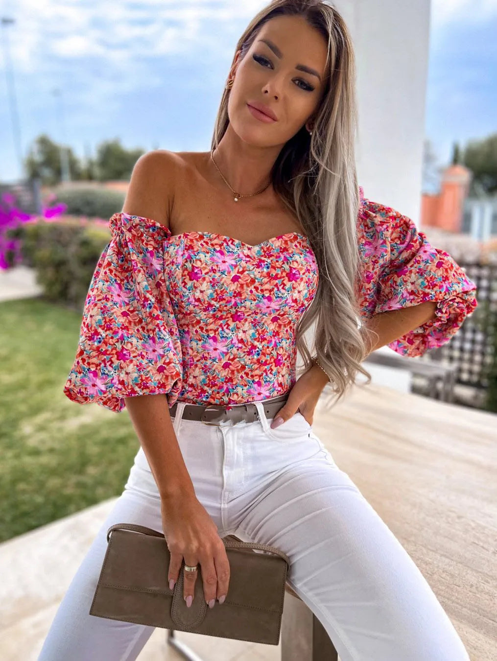 Bruen® | Off The Shoulder Floral Blouses