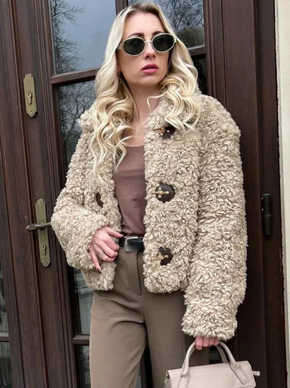 Diana® | Women's faux wool jacket, warm and fashionable, thick design