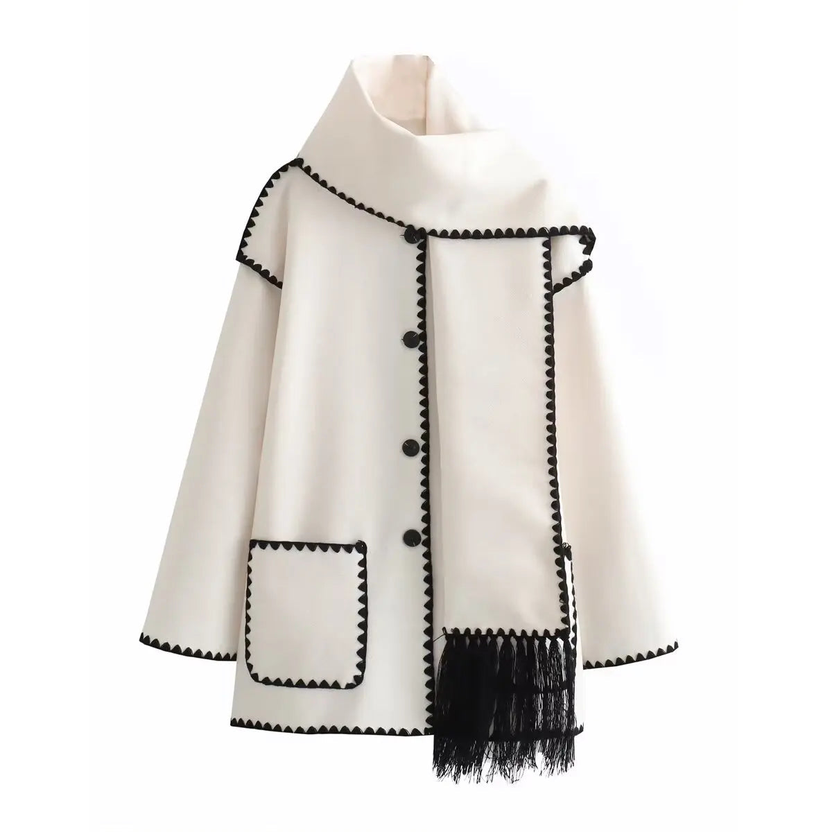 Cecilia® | Stylish, comfortable coat with a zigzag shawl collar