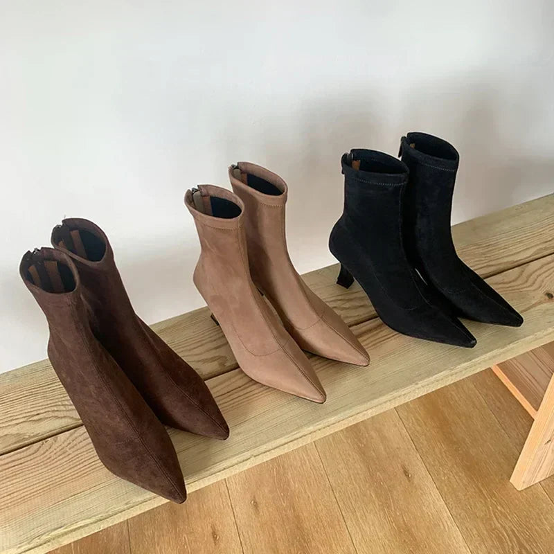 Doris | Women's Pointed Toe Sock Boots