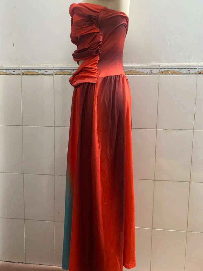 Raegan | Elegant Color-Block Maxi Dress