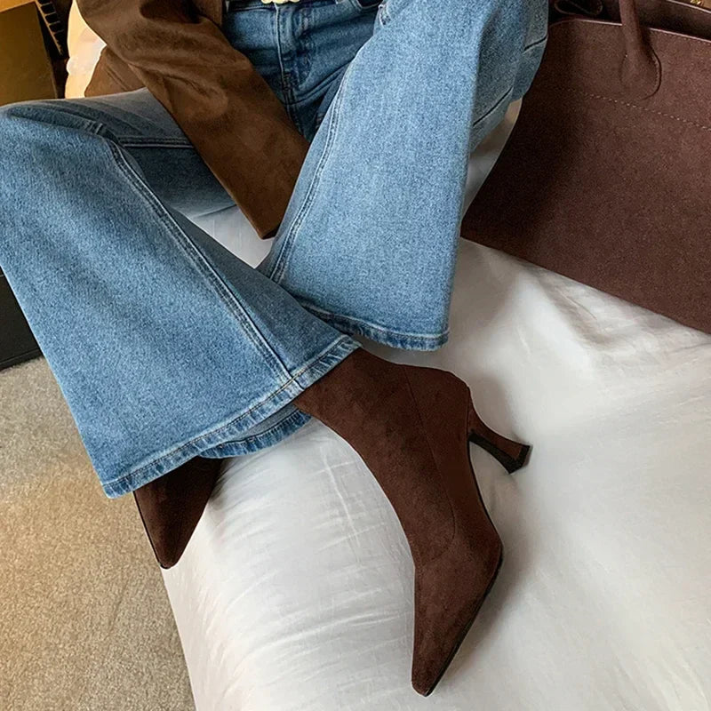 Doris | Women's Pointed Toe Sock Boots