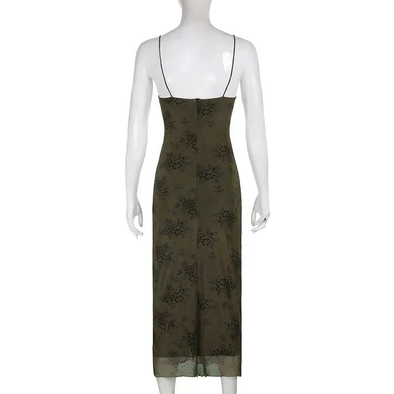 Bianca® | Vintage floral lace dress with sheer overlay
