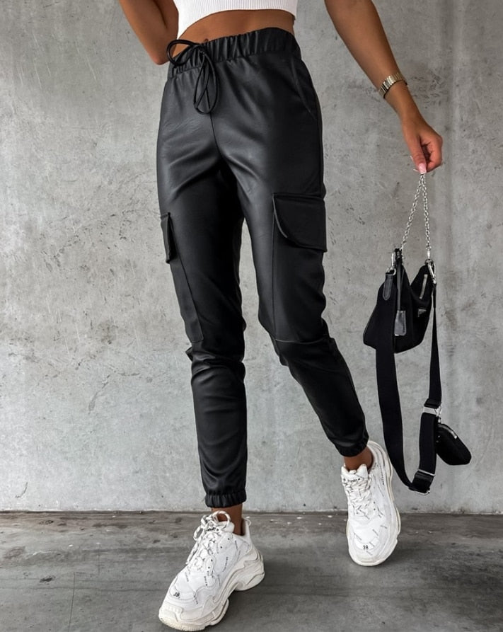Bari® | Cargo Pant Cargopant In Lederoptik