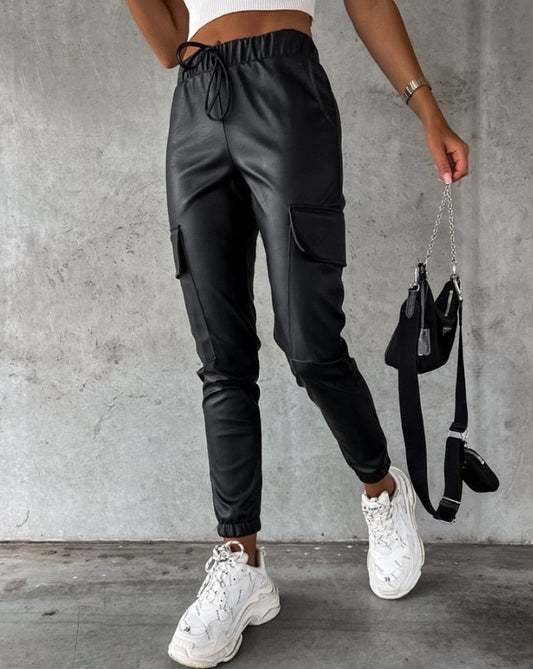 Bari® | Cargo Pant Cargopant In Lederoptik