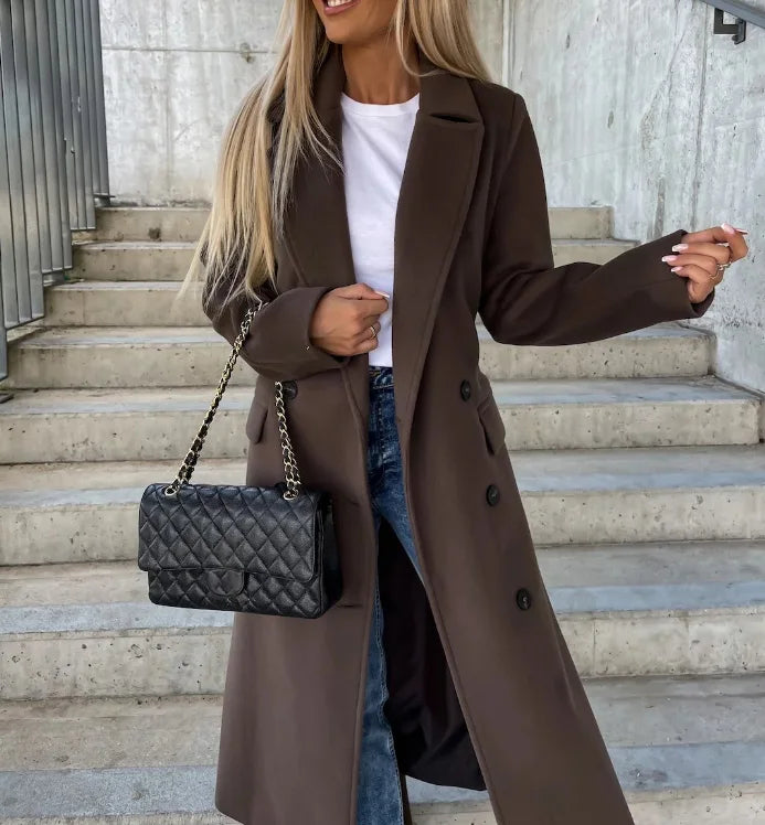 Rhonda | Women's Belted Double Breasted Overcoat