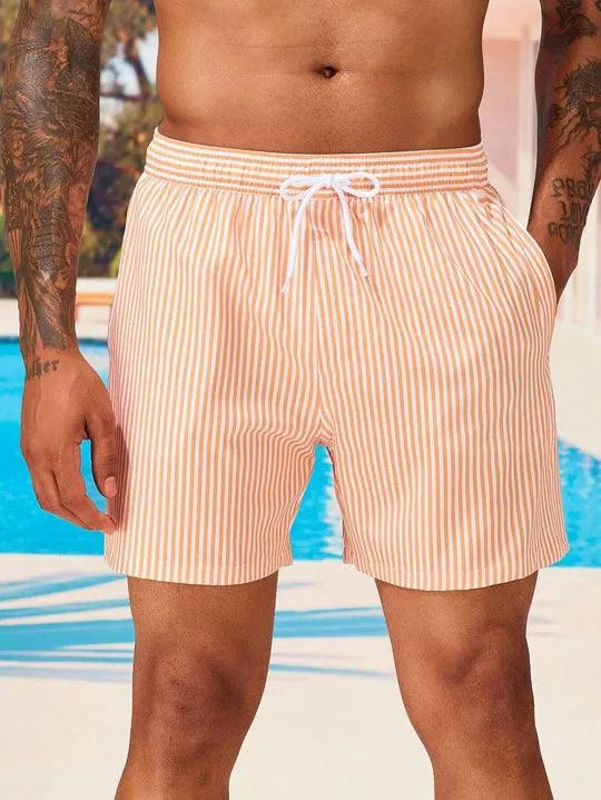 Earl | Stylish Men's Striped Swim Shorts with Quick-Dry Fabric