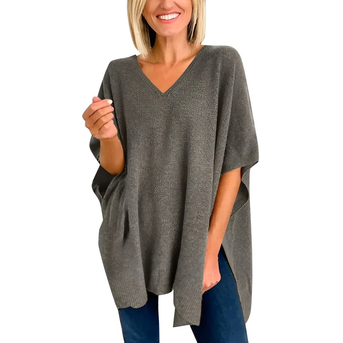 Aurica® | Blouse With Irregular Hem And V-Neck