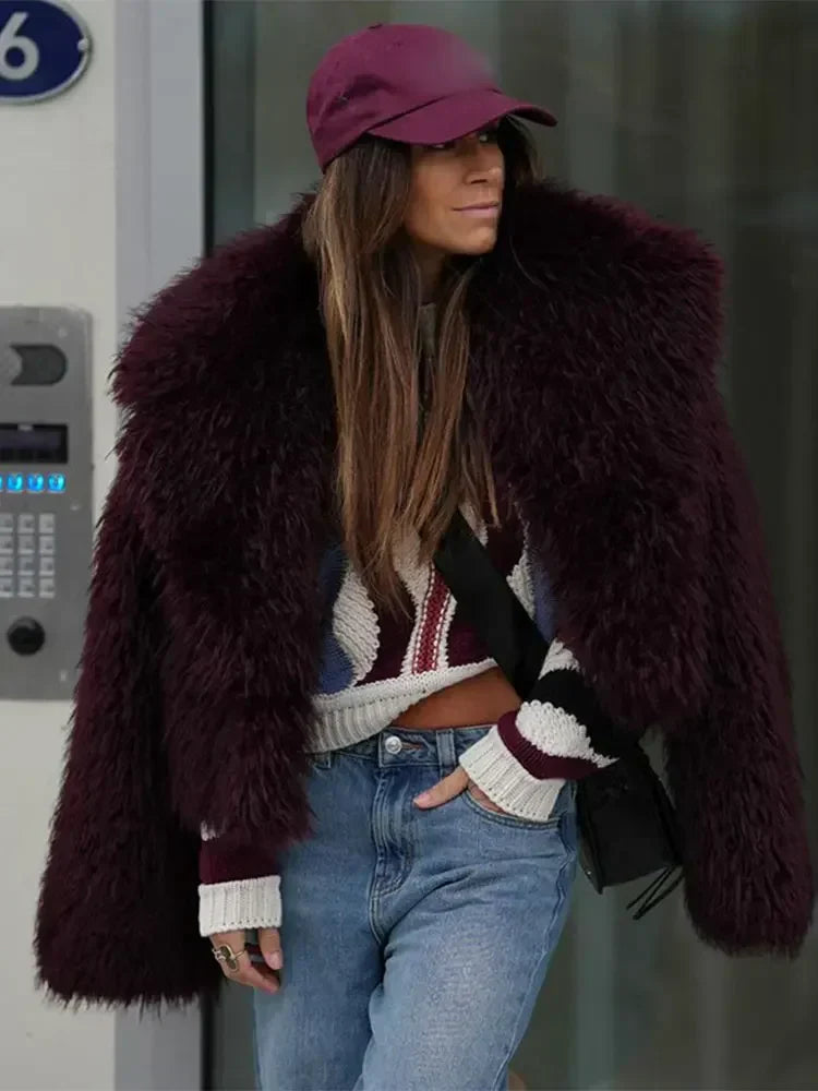Denise® | New soft and warm fur jacket for women, elegant and chic