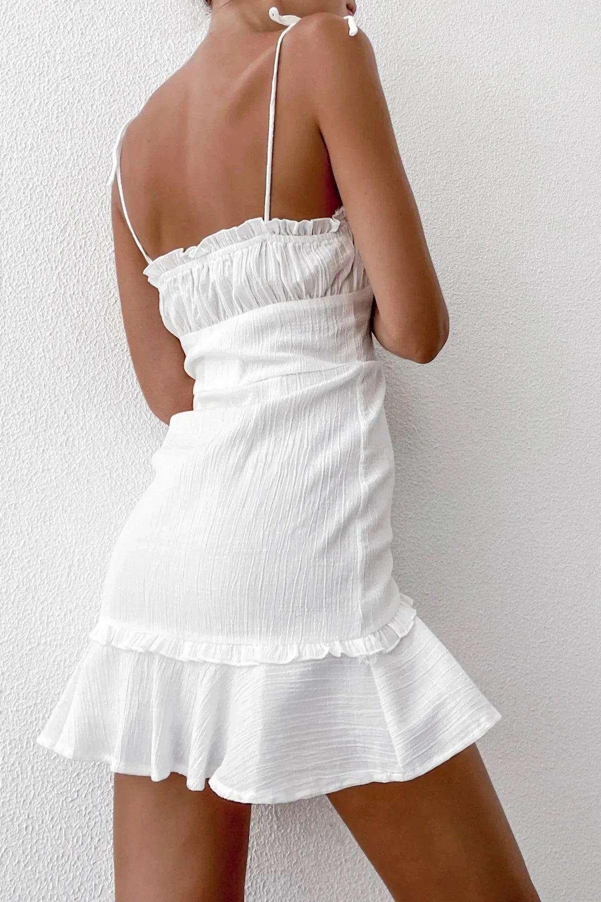 Bianca® | White summer dress with lace
