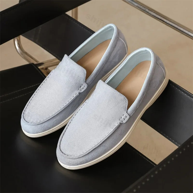 Men’s Loafers – Suede Feel – Slip-On Design – Cushioned Insole – Non-Slip Sole