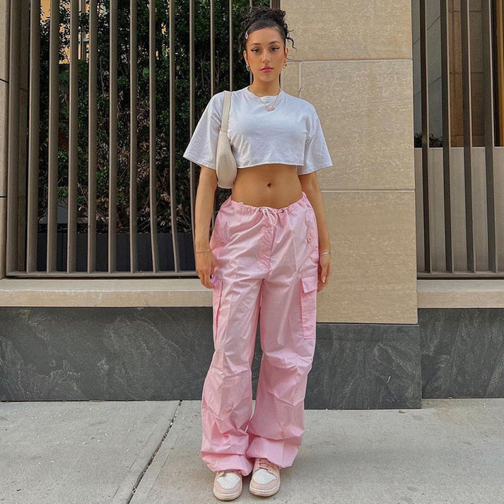 Bienvenida® | Casual Cargo Pants With Wide Legs And Pockets