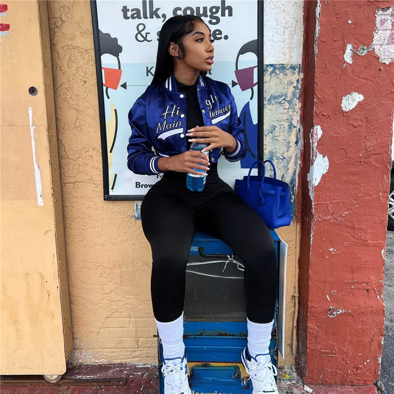 Catalina® | Embroidered short baseball jacket