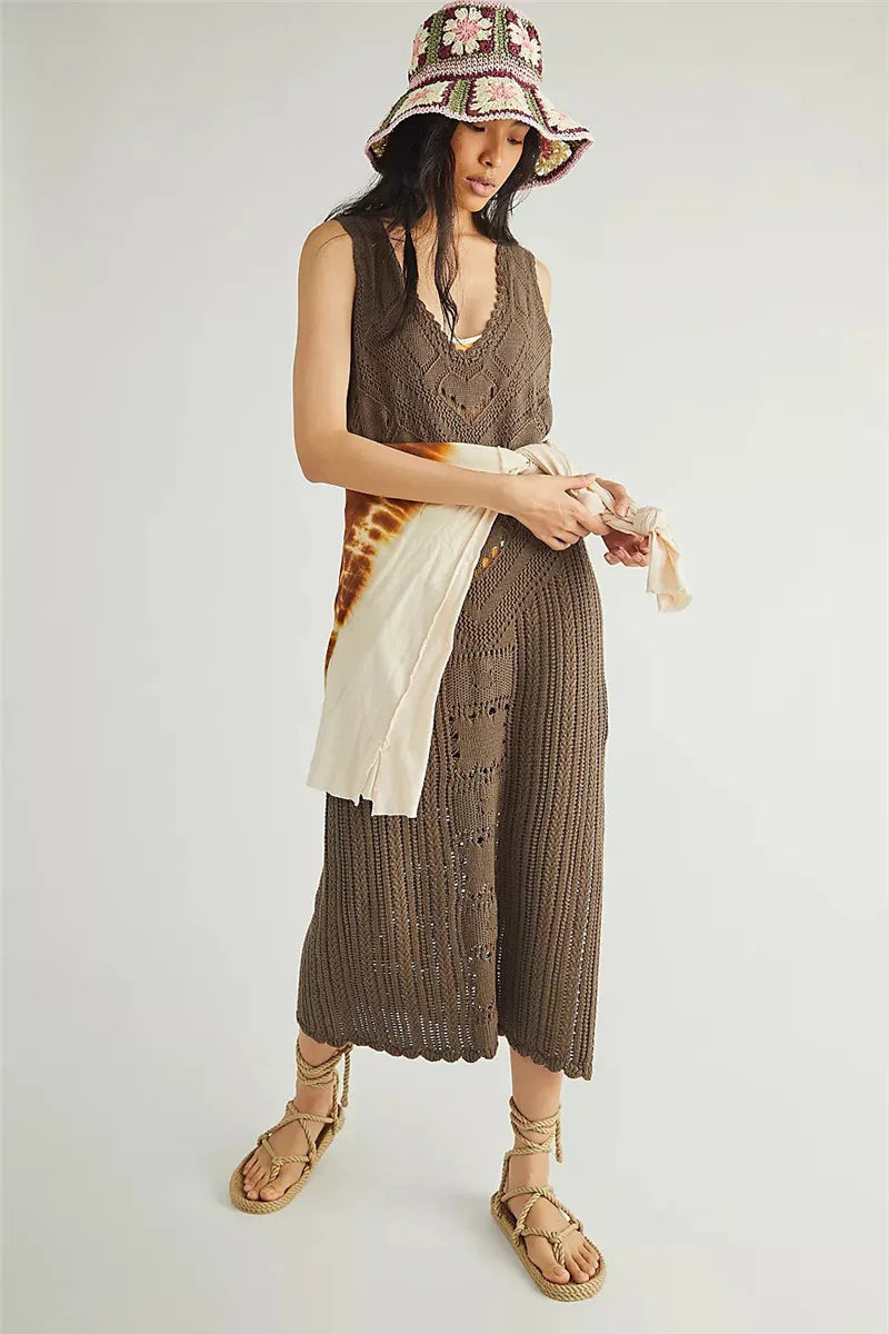 Belén® | Summer knitted hollow out dress.