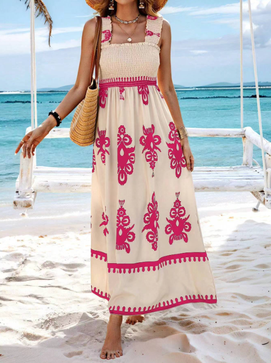 Lauren | Summer Bohemian Long Dress - High-Quality Fabric