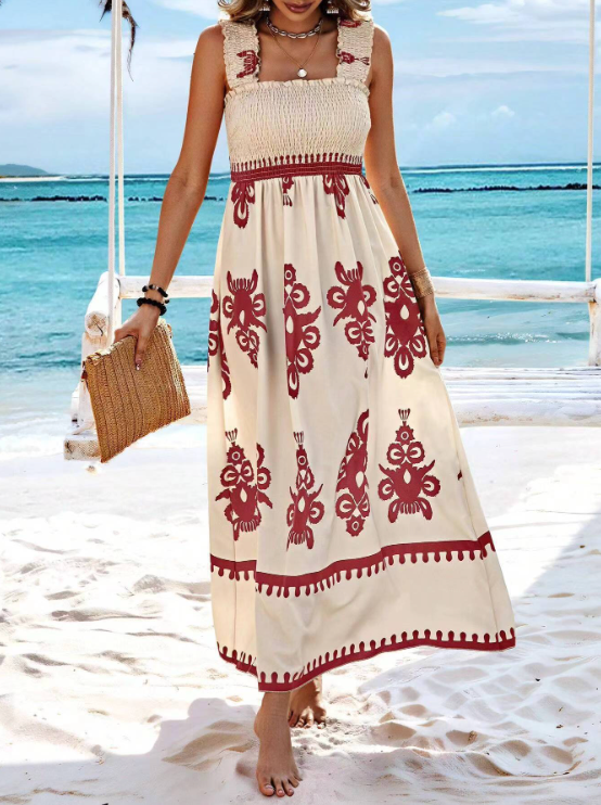 Lauren | Summer Bohemian Long Dress - High-Quality Fabric