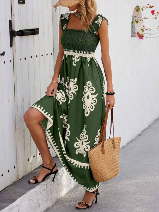 Lauren | Summer Bohemian Long Dress - High-Quality Fabric