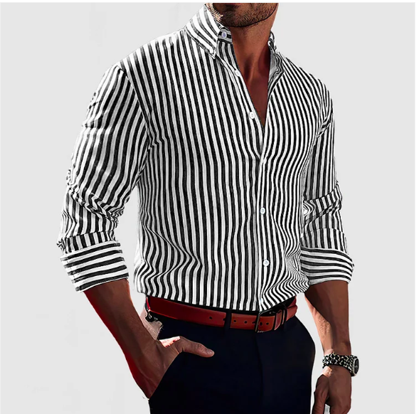 Frederick | Striped Cotton Shirt - Timeless Elegance and Comfort