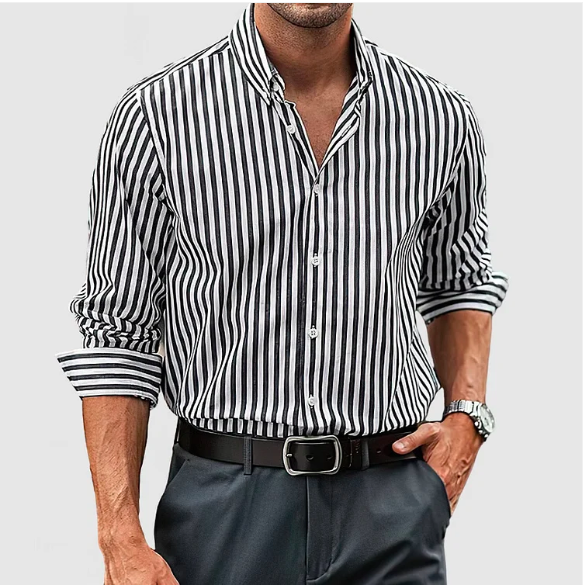 Frederick | Striped Cotton Shirt - Timeless Elegance and Comfort