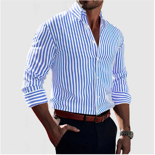Frederick | Striped Cotton Shirt - Timeless Elegance and Comfort