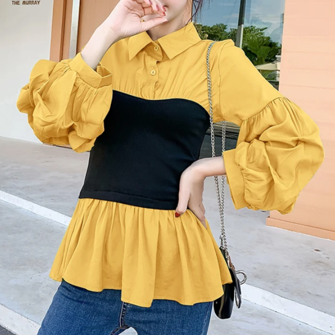 Bricenna® | Elegant Blouse With Lantern Sleeves