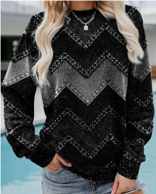 Azucena® | Geometric casual sweatshirt