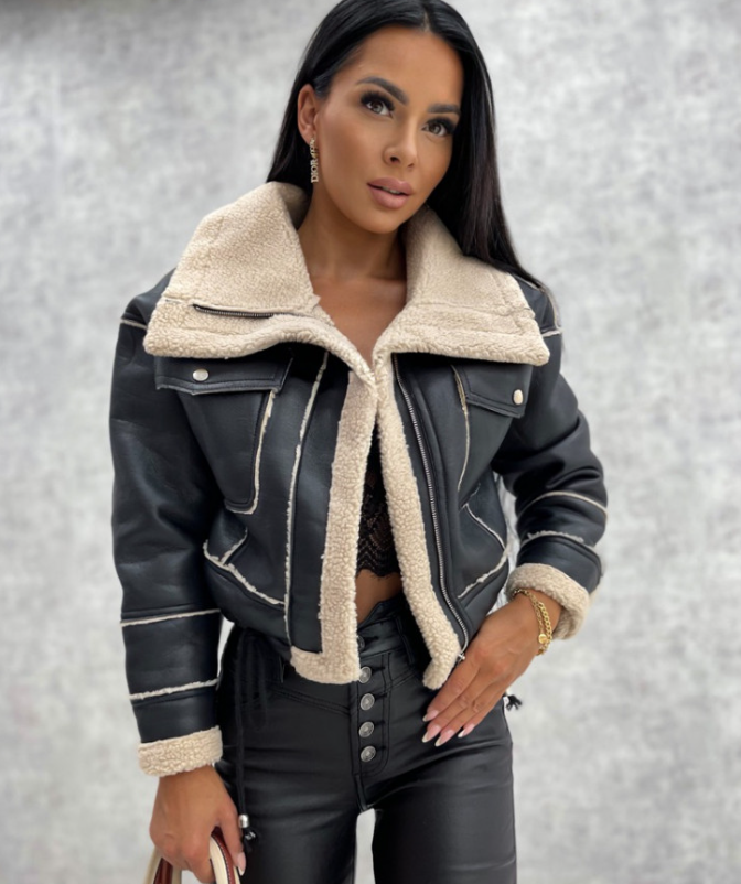 Dana® | Leather jacket. Fleece lining