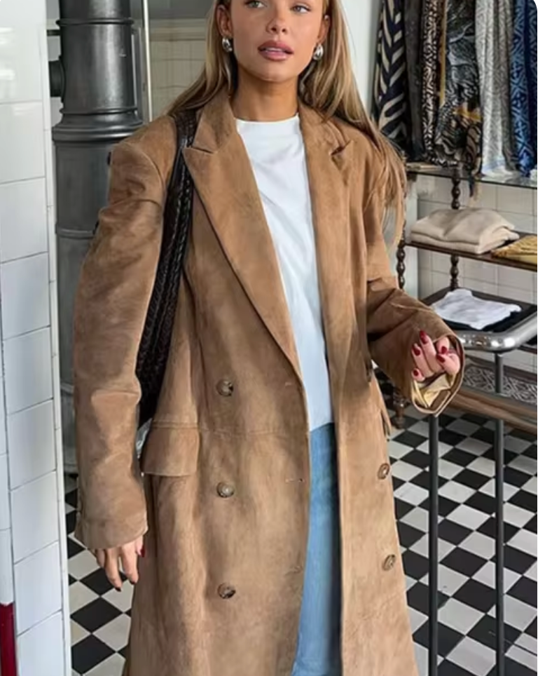 Brigitte® | Milano I Long suede jacket