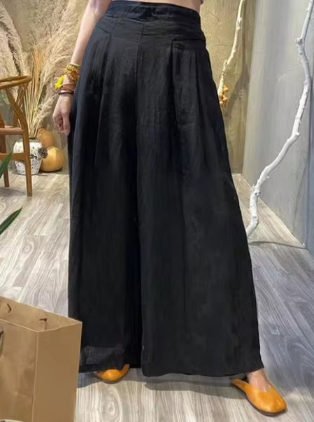 Angela® | Wide pleated trousers