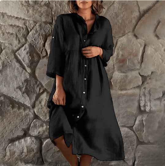 Dolores® | Plus Size Summer Dress Casual Button-Down