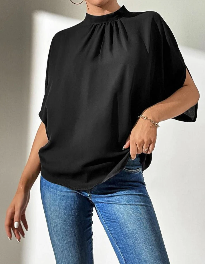 Belén® | Black Timeless Short Sleeve Top