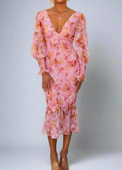 Claudia® | Floral Print Midi Dress