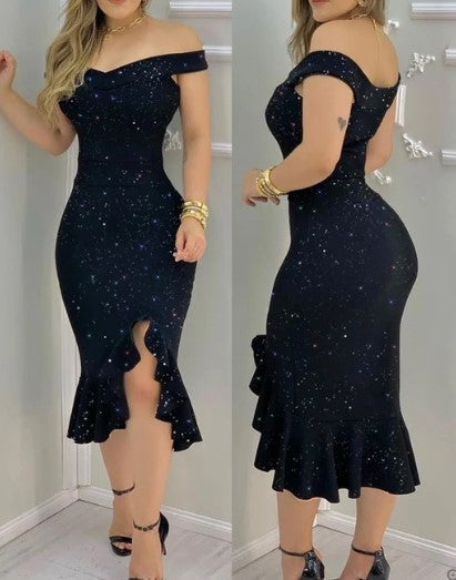 Anabella® | Off-The-Shoulder, Shiny Cocktail Dress